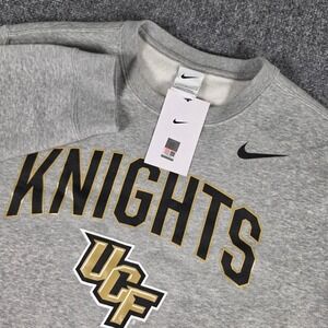 Nike UCF Knights Sweatshirt Mens Large Grey Club Fleece Crew M33778 NWT